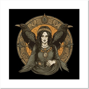 Irish Celtic goddess Morrigan. The Morrígan. Posters and Art